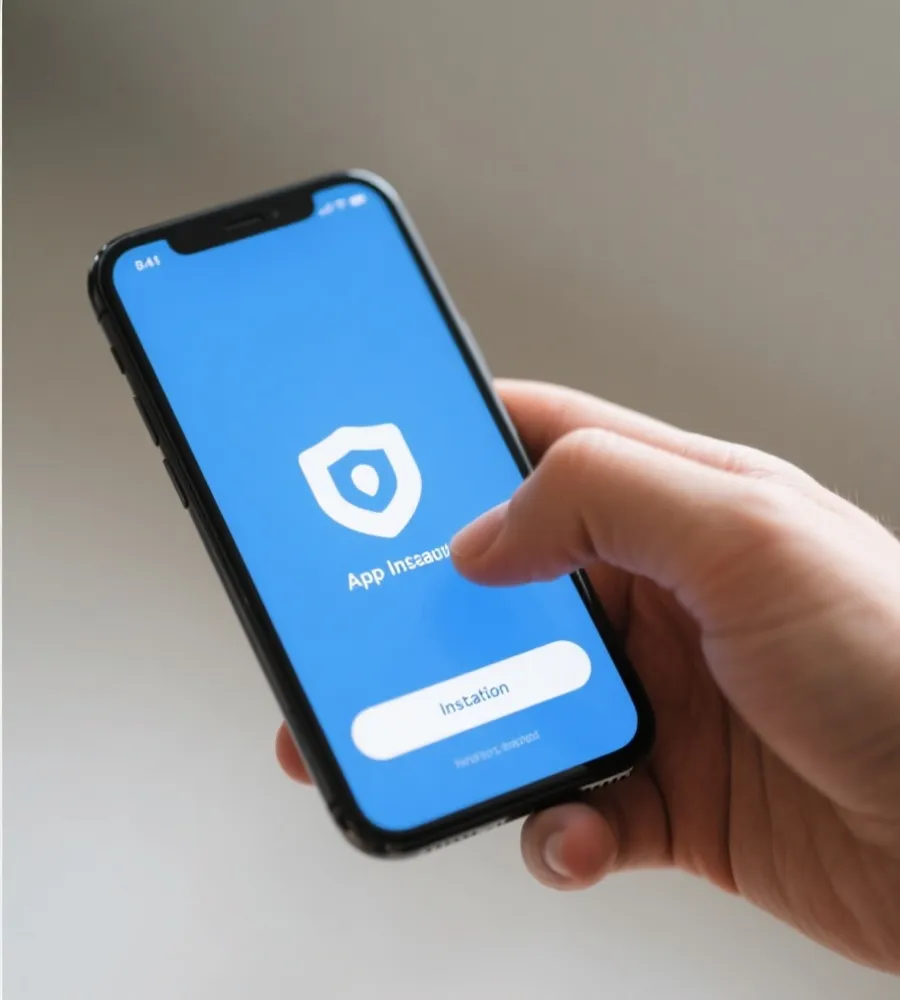 移动端下载安装流程示意